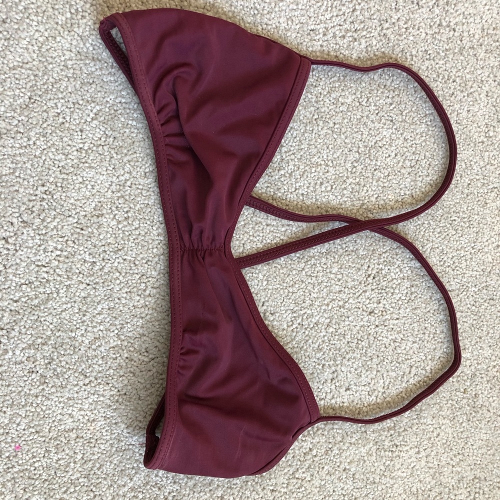Maroon bikini top